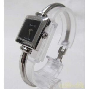 GUCCI 1900L Watch Bracelet Type Quartz Black Silver no box w/ Tracking USED